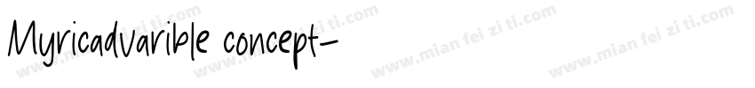 Myricadvarible concept字体转换